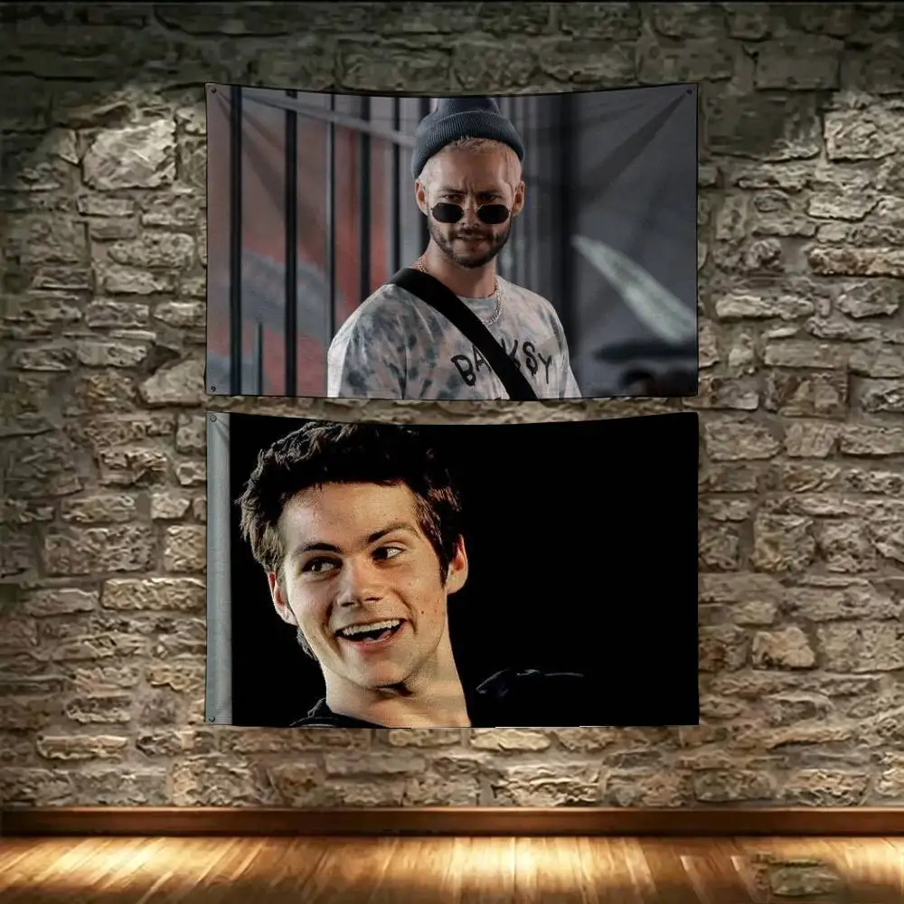 D-Dylan O Brien Room Decoration Wall Tapestry Hanging Aesthetic Bedrooms Advertising Banner