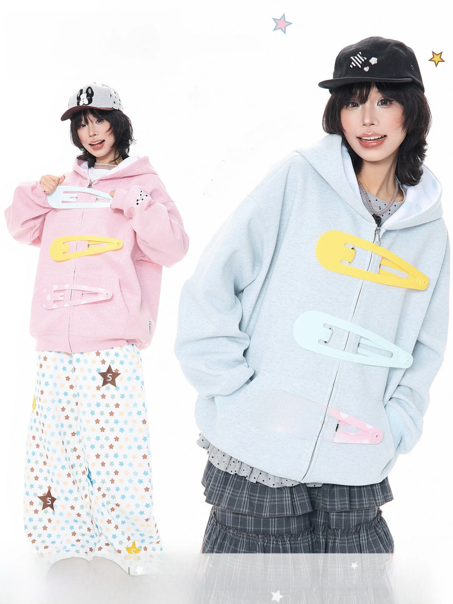 

Корейская толстовка MKGO: женская свободная повседневная весенняя кофта на молнии, кардиган с длинными рукавами, с принтом, для пар, с цифровой прямой печатью