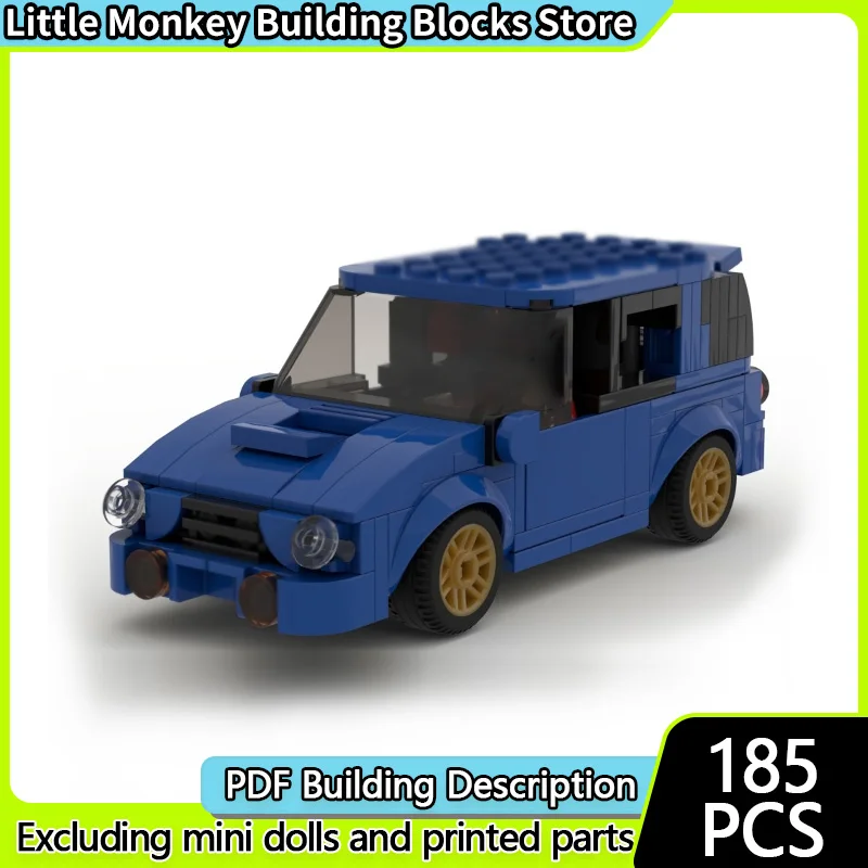 Speed Racing Car Model MOC Building Bricks Rally Hatchback Car Modular Technology Children Holiday Gifts Assemble Toys Suit