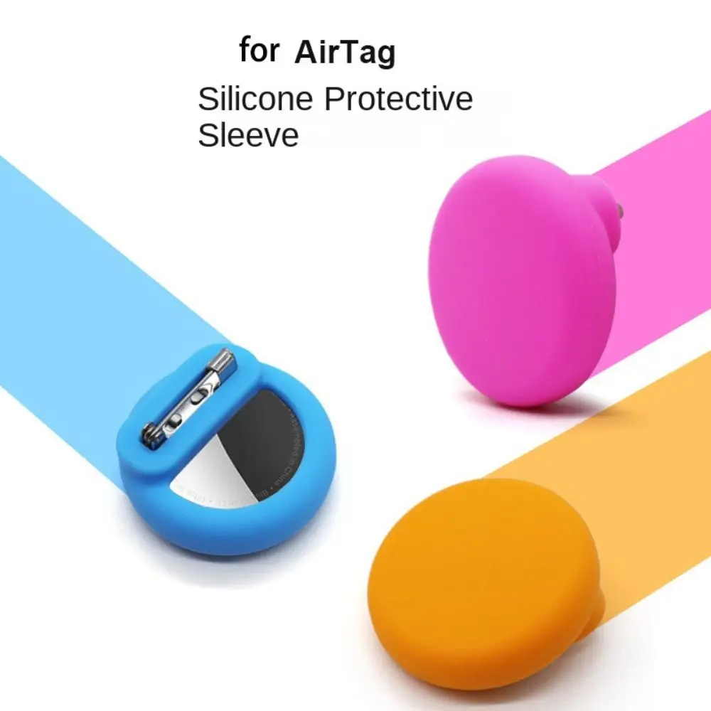 Waterproof Silicone Case for Airtags with Invisible Pin Protective Shell Locator Protective Case Anti-scratch