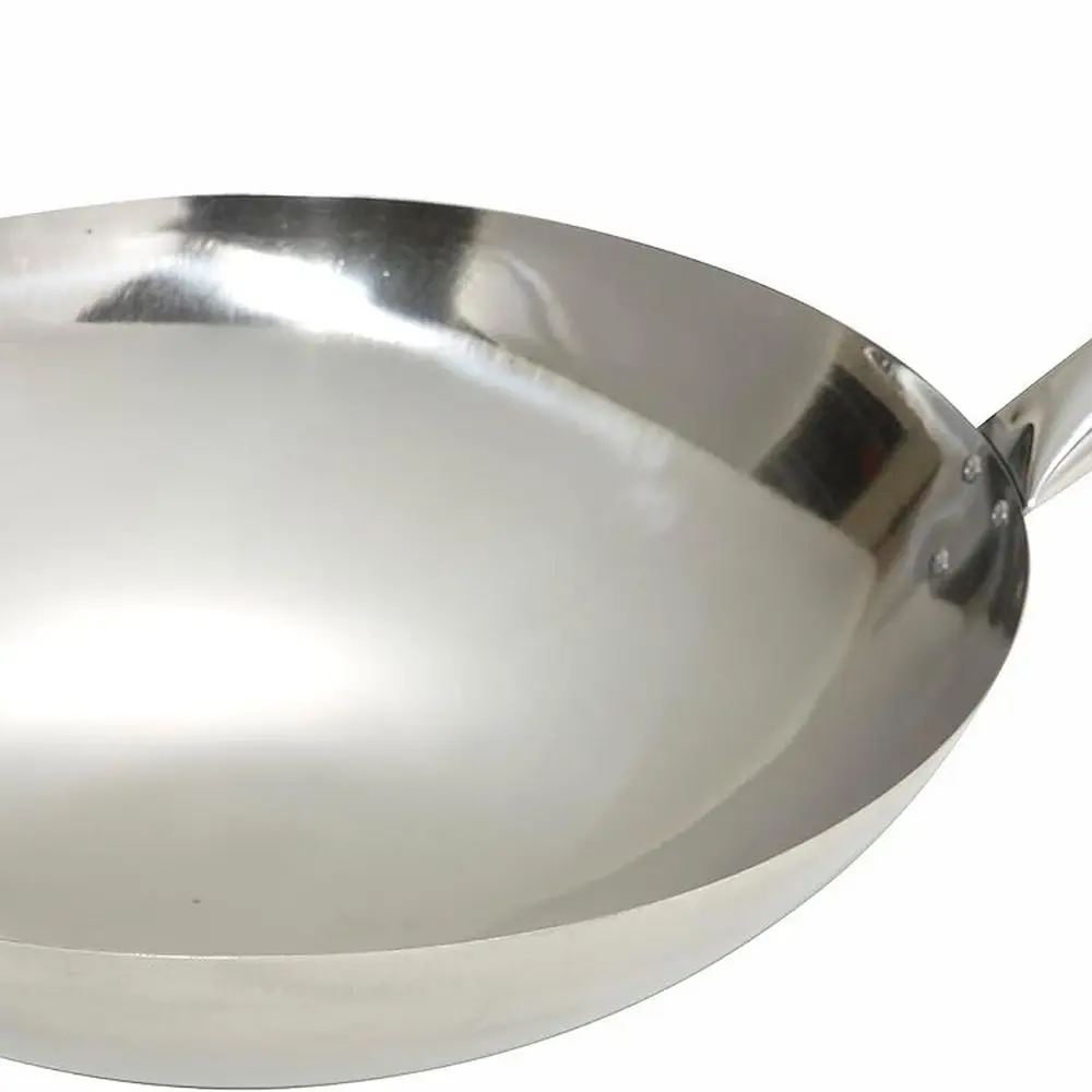 

16-Inch Riveted Handle Stainless Steel Wok
