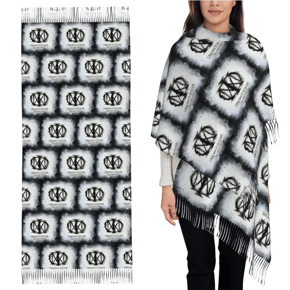 

Шарф Dream Theater с кисточками, женские мягкие теплые шали и накидки, большая осенне-зимняя шаль