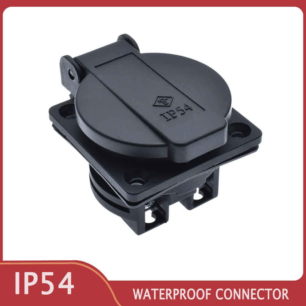 Schuko CEE7 Waterproof IP54 Industrial AC Electrical Power Female Socket,Rewireable Outlet Socket Extension Cord Connector *