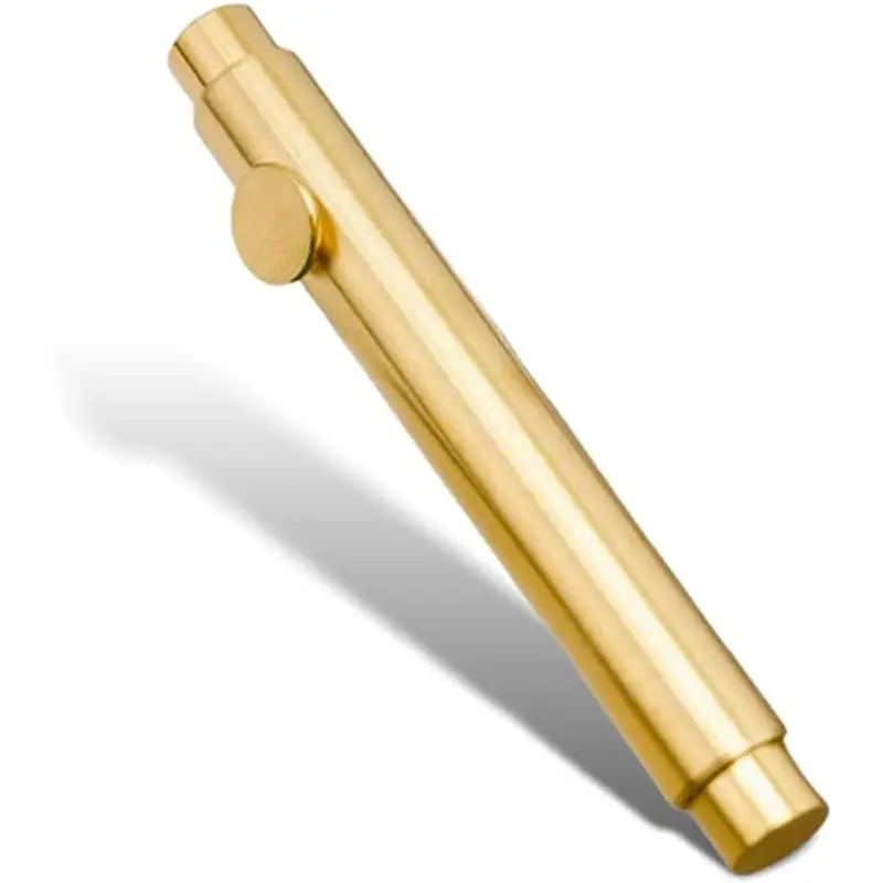 ●Mini EDC-Brass Pocket Pen Small Short & Compact Fancy Vintage Ballpoint Pen For Travel, Gift Pen With 4 Refills D