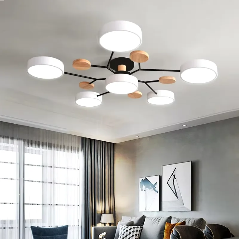 Moderne 3-farbige LED-Pendelleuchte, geeignet für Wohnzimmer, Schlafzimmer, Hotel, Arbeitszimmer,
