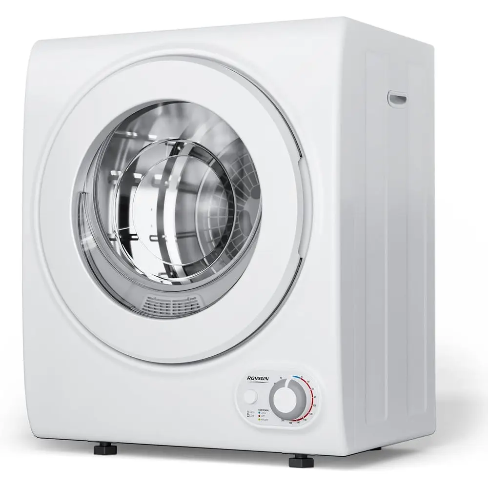 

110V Portable Clothes Dryer, High End Laundry Front Load Tumble Dryer Machine with Stainless Steel Tub & Simple Control Knob for