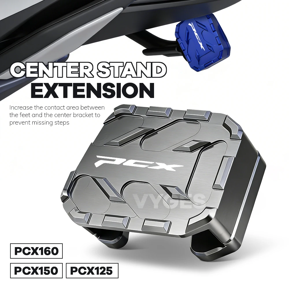 For Honda PCX160 PCX150 PCX125 PCX 160 150 125 Motorcycle Centre Mount Foot Stand Center stand Extension Enlarger Pad