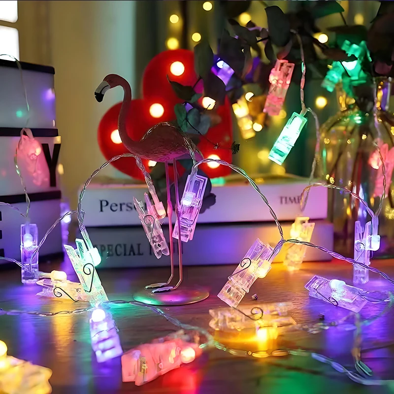 20 LED ภาพคลิป String ไฟ Fairy String ไฟคลิปสําหรับแขวนภาพการ์ดงานศิลปะตกแต่งห้องนอน