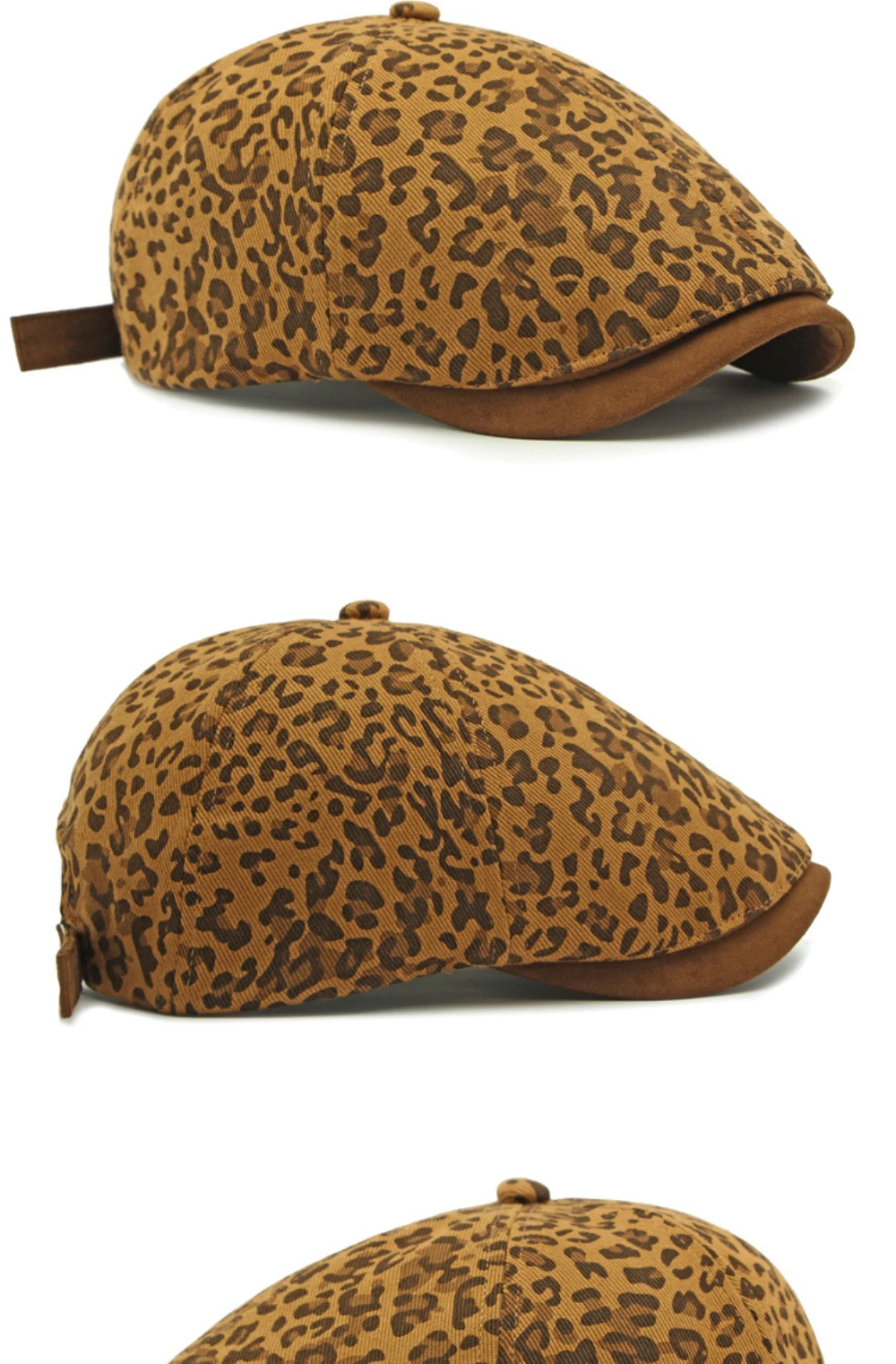 HT4791 Berets Frühling Herbst Hut Männer Frauen Leopard Achteckige Flache Kappe Künstler Maler Baskenmütze Hut Männlich Weiblich Einstellbare Baskenmütze Kappe – Detail 8
