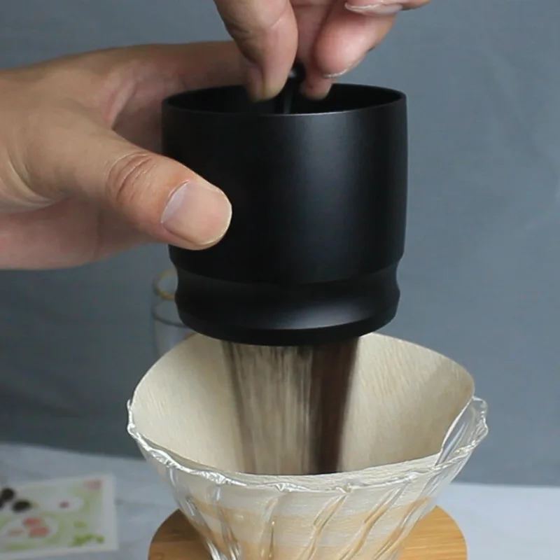 Powder connector with lid ek43 powder cup grinder, hand flush evenly, shake off the powder, 58mm coffee machine handle universal