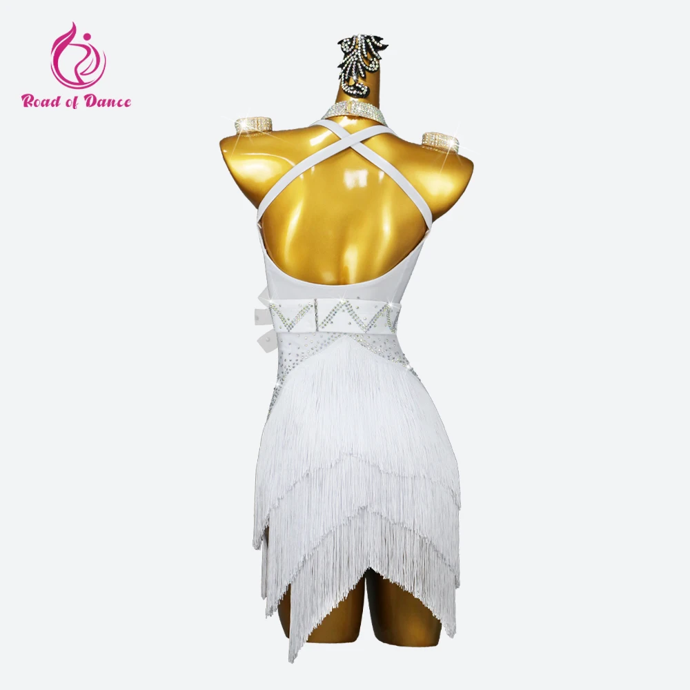 2026 Latin Dance Dress Girls Ballroom Costume Practice Clothes Samba Dancewear Outfits Womens Party Short Fringed Skirt