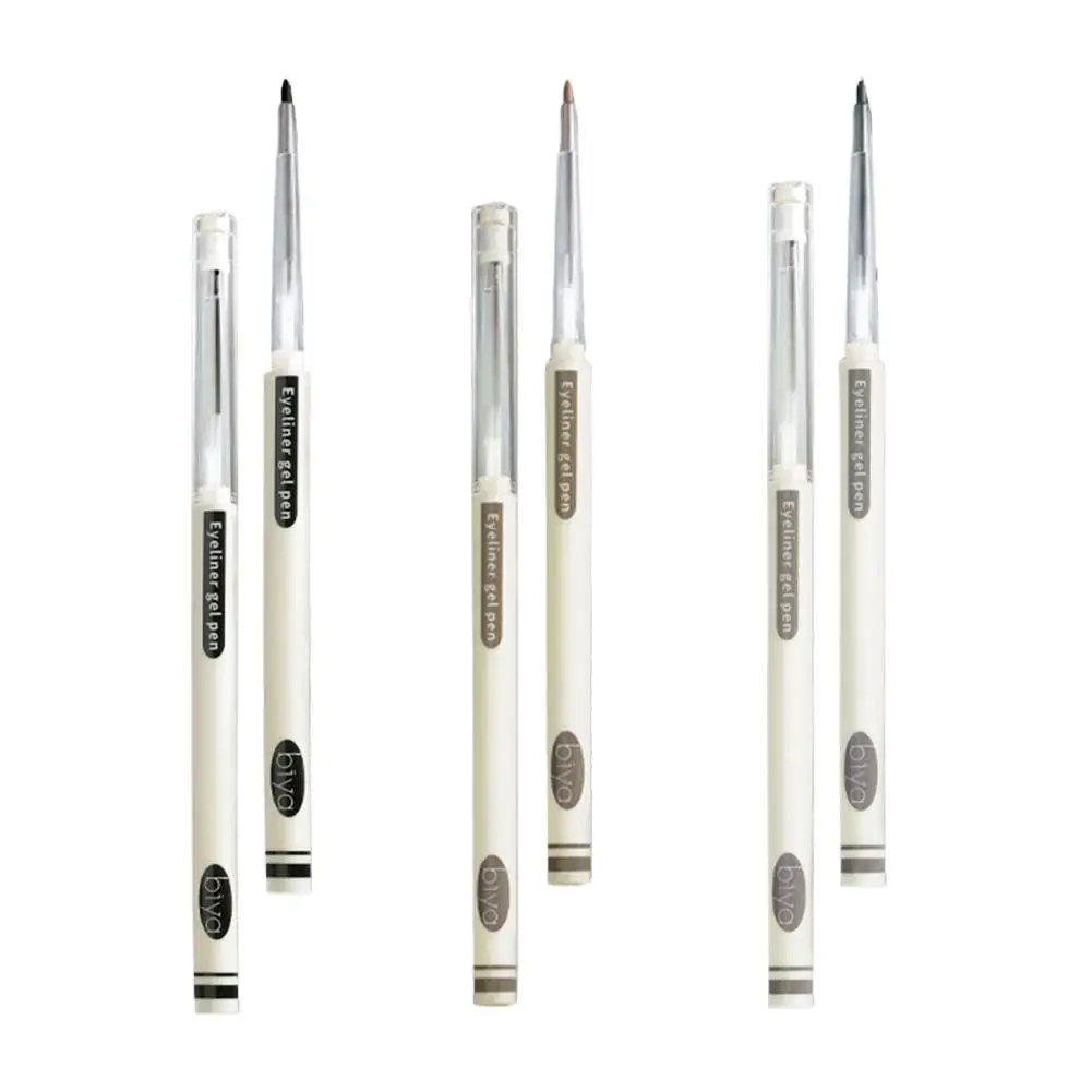 Waterproof Grey Brown Eyeliner Gel Pencil Ultra-fine Matte Smooth Eyeliner Pen Smudge Proof High Pigmented Eyeliner Pencil