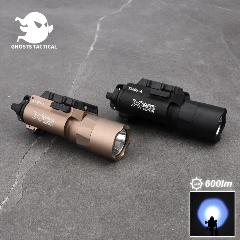 

Airsoft X300U Pistol Scout Light Wadsn X300 Ultra hanging Weapon Light Lanterna Torch 600LM G17 Rifle Picatinny Rail Hunting