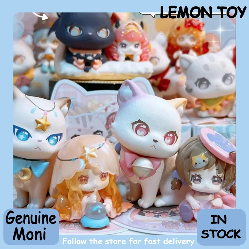 

Authentic Cat Moni Cat With You Series Blind Box Cute Designer Toy Figurine Desktop Ornament Birthday Surprise Gift