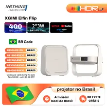 Xgimi elfin flip mini projetor portátil laser 1080p dlp led versão global para home theater com netflix, adaptação de tela