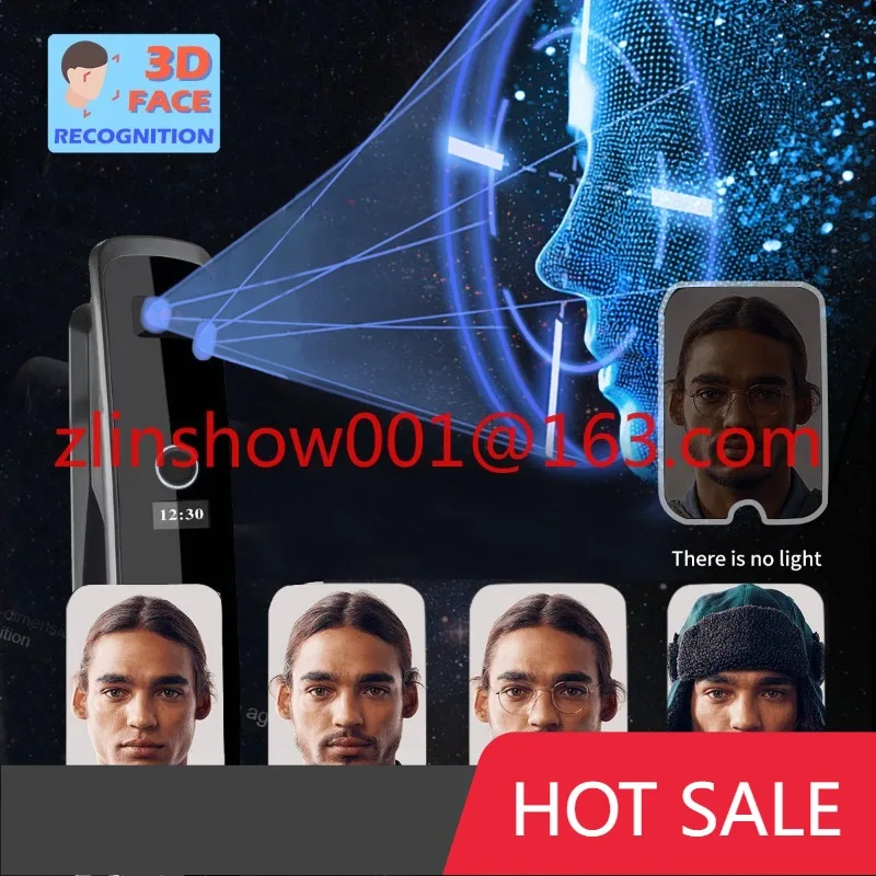 

3D Face Recognition Biometric Fingerprint Smart Door Lock Wishome Wifi Digital Locks