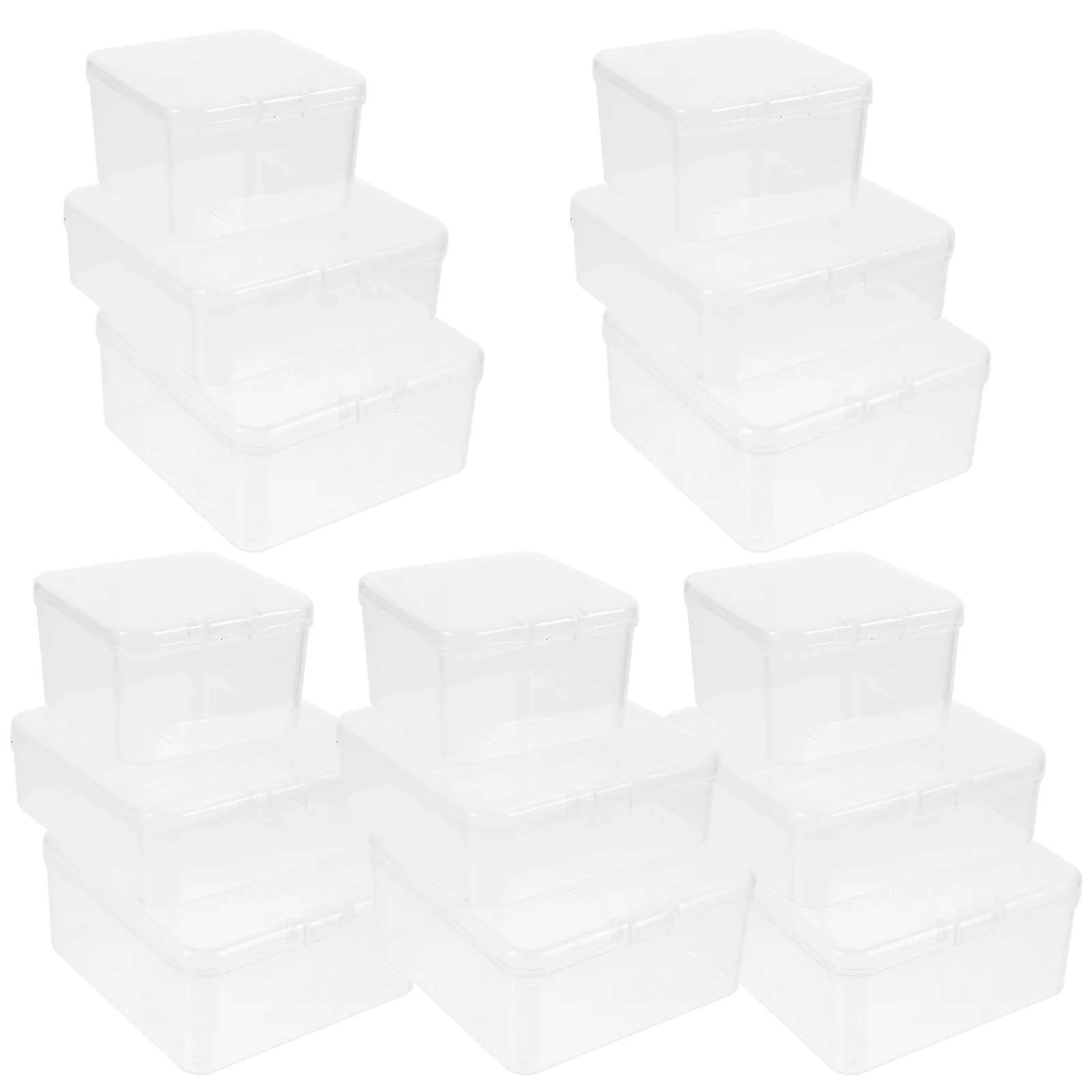 

15pcs Game Accessories Plastic Toolbox Clear Board Game Accessories Case ganizer Bead Container Jewelry Hardware Box Parts