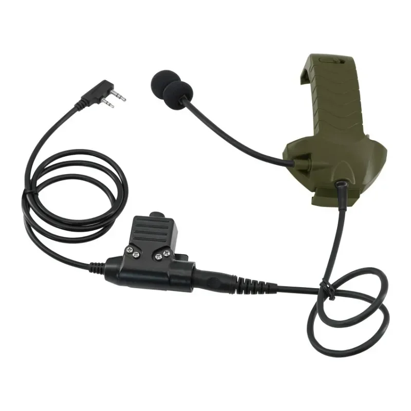 External Microphone Kit With Ken Plug PTT Tactical Headset Adapter for Walker's Razor Electronic Hearing Protection Headphone