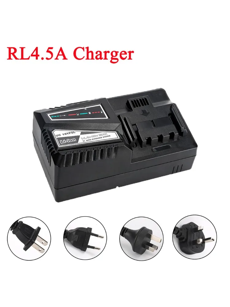 Ładowarka do akumulatorów litowych UC18YSFL kompatybilna z elektronarzędziami Hitachi 14.4V-18V, do akumulatorów BSL1815 BSL1815X, wtyczka US/EU/UK/AU — zdjęcie produktu 7