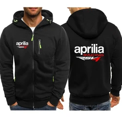 Aprilia Racing Print Hoodies, Jaqueta masculina, Roupas com zíper, Moletom casual, Harajuku Fleece Sportswear, Moda