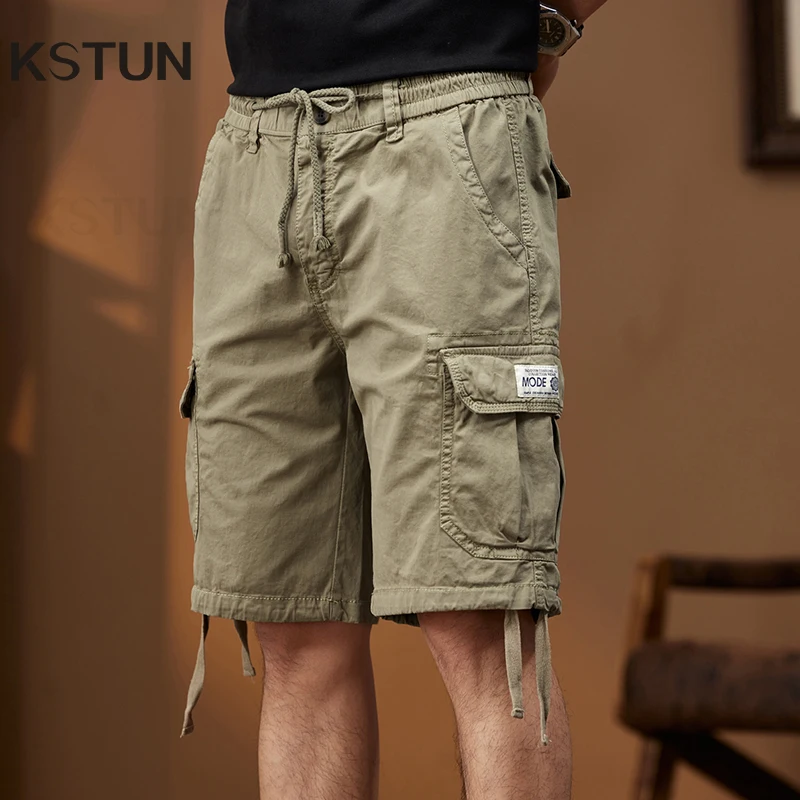 2024 Summer Short Pants Men Cargo Shorts Multi-Pockets Overalls Outdoors Beach Shorts Men\'s Casual Shorts High Street New Kpop