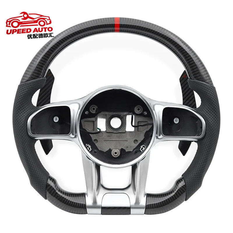 

For Car Carbon Fiber Steering Wheel Mercedes-Benz W167 W177 W204 W205 W213 W212 W222 C63 C43 G63 E300 A45 E63 GLC CLA CLS GLE