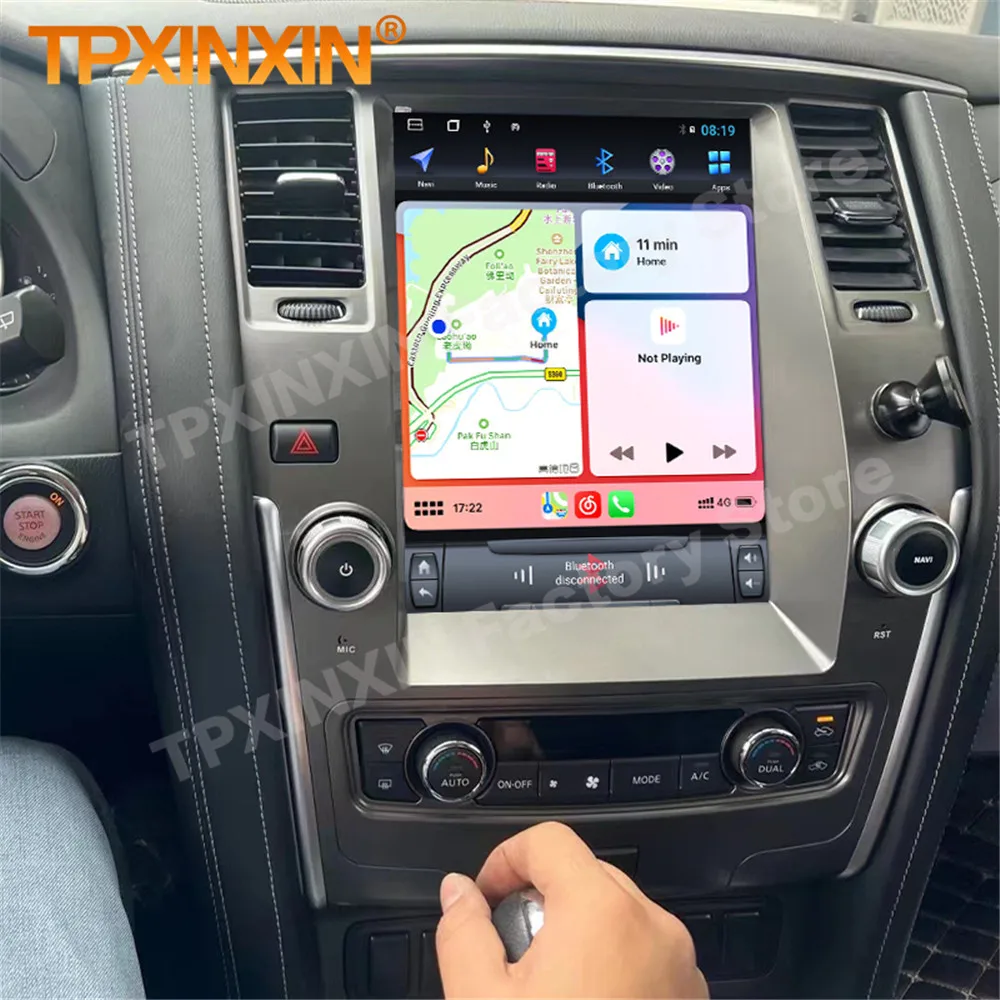 Radio con Pantalla Vertical Android 13 para Nissan Y62 Patrol Royale Armada 2010~2020, Receptor GPS, Unidad Principal de Navegación Inteligente