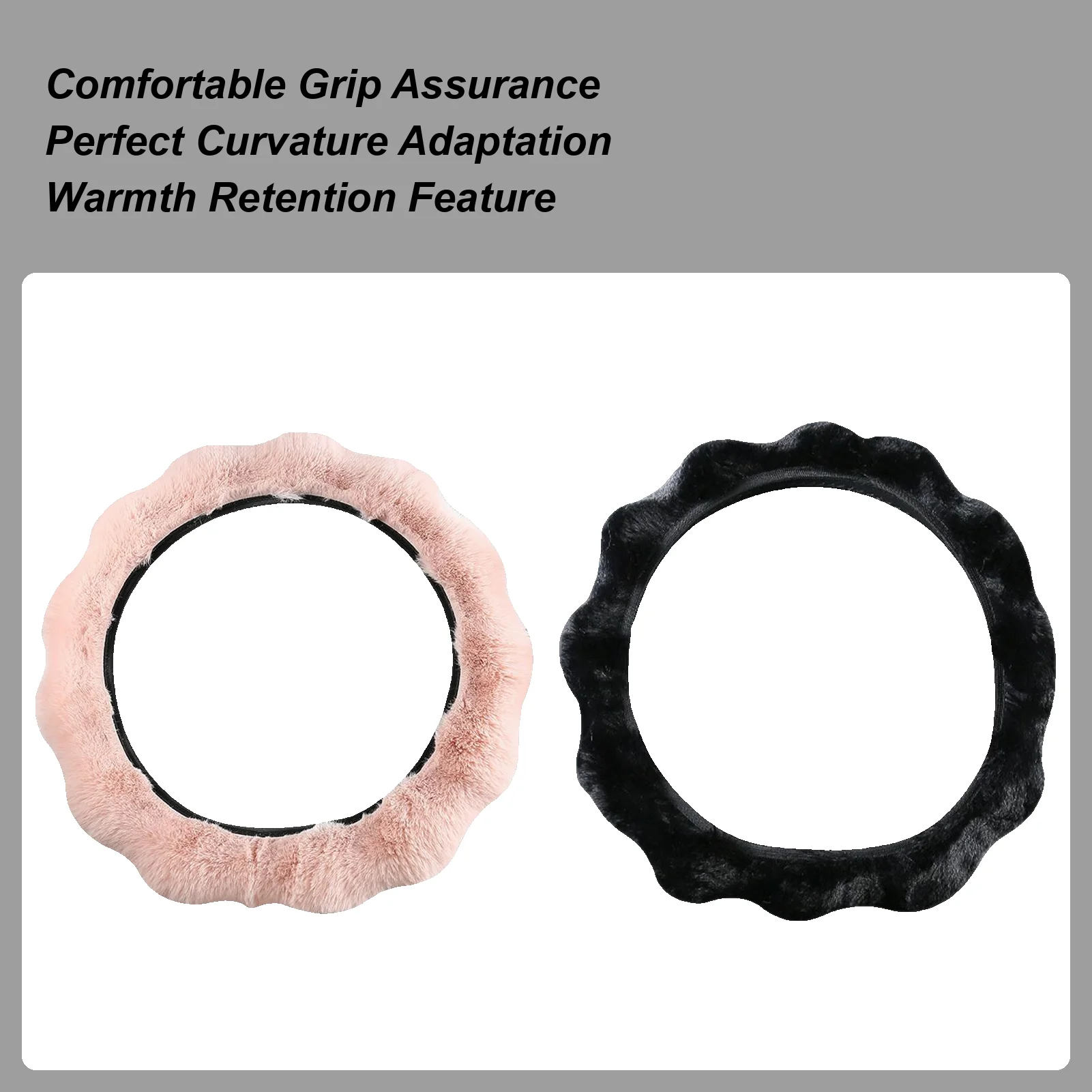 

Plush Steering Wheel Cover Car Interior Supplies Stuffed Steering Wheel Wrap For Drivers Men Women Sedans Trucks SUVs RVs Cold