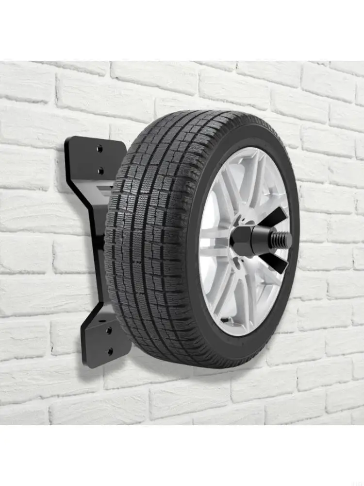 2026 New Space Saving Spare Wheel Bracket Rack High Weight Capacity  Black Finish Garage Accessory for Cargo Trailers
