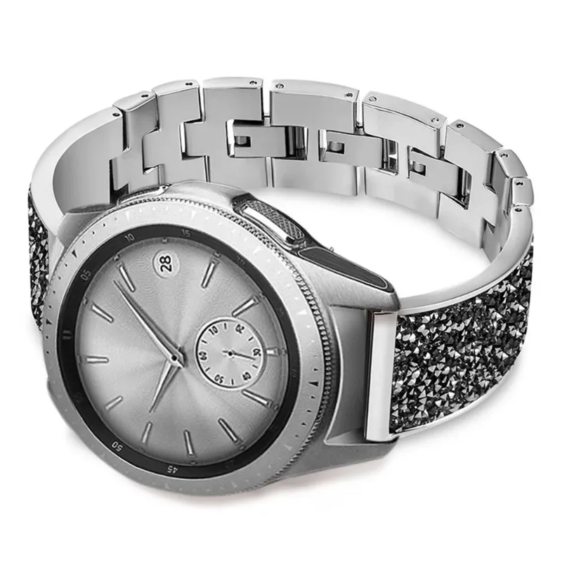Pulseira de metal diamante para samsung watch 7 6 5 4 huawei watch 4 gt4/amazfit 47mm pulseira de substituição para active 2 20mm 22mm bandas