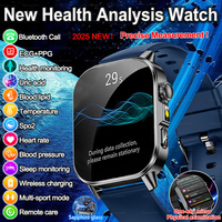 2026New Top Nursing Grade ECG+PPG Smart Watch Men Accurate Uric Acid Blood Fat 2.0-inch HD AMOLED screen BT Call Smart Watch Men