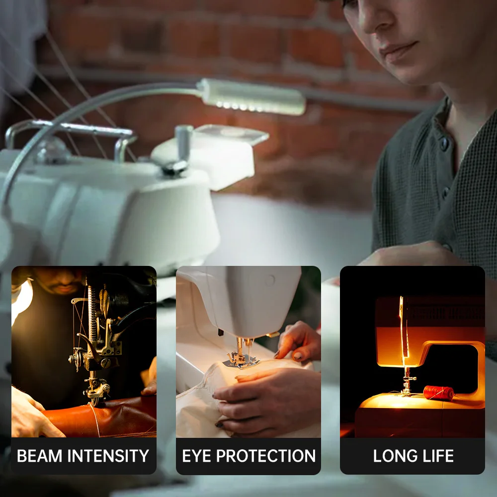 Oświetlenie maszyny do szycia 30LED Trzy tryby Dotykowe światło przyciemniane z podstawą magnetyczną Elastyczna, regulowana, adsorpowana lampa oświetleniowa robocza