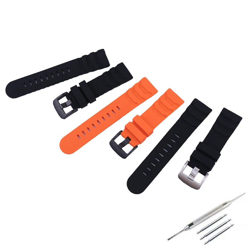Men's rubber watch strap compatible for luminox XS3603 XB-3749 3501 8831 3741 24mm silicone watch bands sports wristband buckle