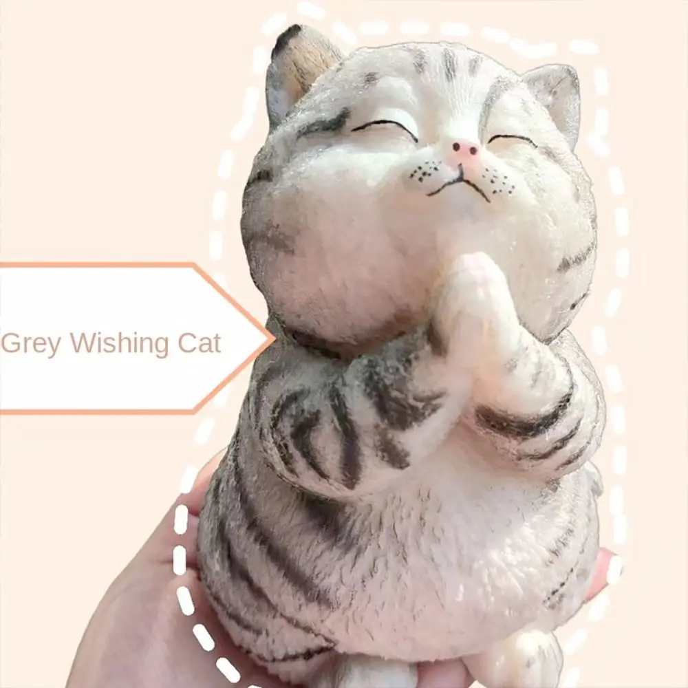 สวดมนต์แมวตุ๊กตาแมวใหญ่บีบของเล่นที่มีสีสันแมวรูปบีบของเล่นการ์ตูนสัตว์ใหญ่ประดิษฐ์ตุ๊กตาบีบของเล่นสํานักงาน