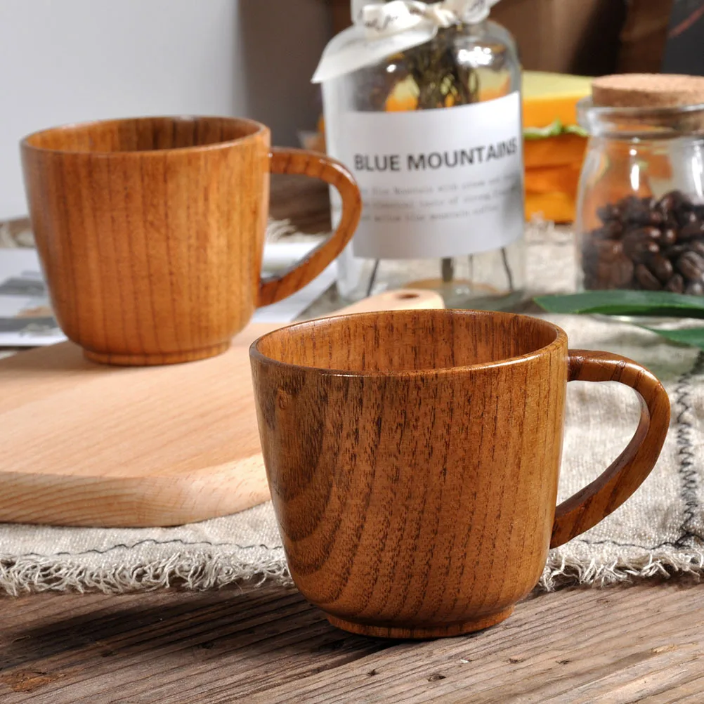 

Premium Wooden Water Mug Smooth Edge Safe Material for Coffee Tea Juice Milk Eco Friendly Cup for Home and Travel