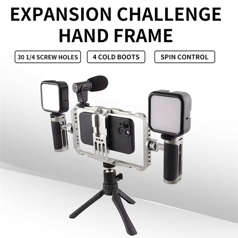 

A25P Кронштейн-стабилизатор Клетка для телефона Заполняющий светильник Стабилизатор Простая установка для мобильного держателя видео