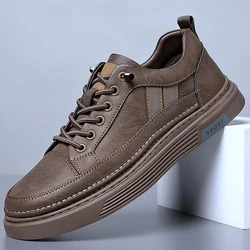 Designer's New Men's Genuine Leather Casual Shoes Wear Resistant Oxford Shoes Fashion Men's Mountaineering Shoes Free Delivery