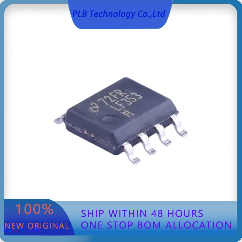 10PCS/LOT LF353MX/NOPB LF353  5mV 4MHz 13V/us 50pA 2 SOIC-8 FET Input Amplifiers Original Stock