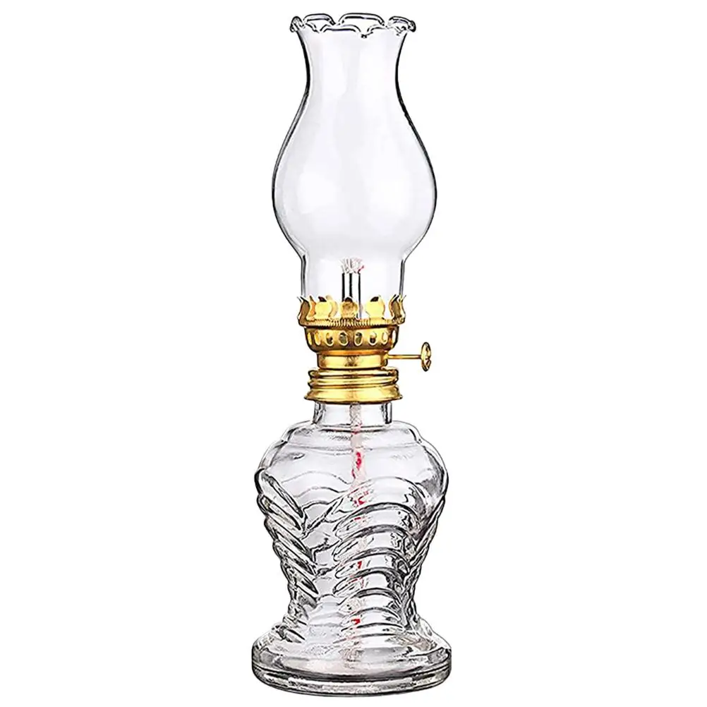 Outdoor Kerosene Lamp Lanterns Clear Glass Oil Light Covers Lamps for Indoor Use