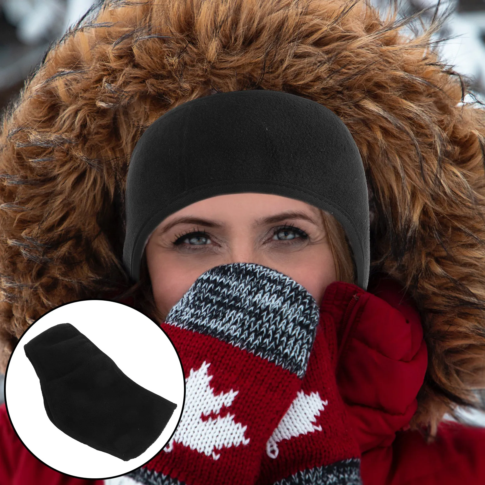 

Зимняя повязка на голову для защиты ушей, эластичная, теплая, для бега и спорта, полностью закрывающая уши, для активного отдыха в холодную погоду