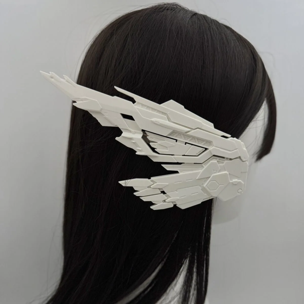 Cyberpunk Mecha Flügel Haarspangen Mechanische Haarklammern Y2K Futuristische Punk Cosplay Haaraccessoires Foto-Requisite – Detail 2