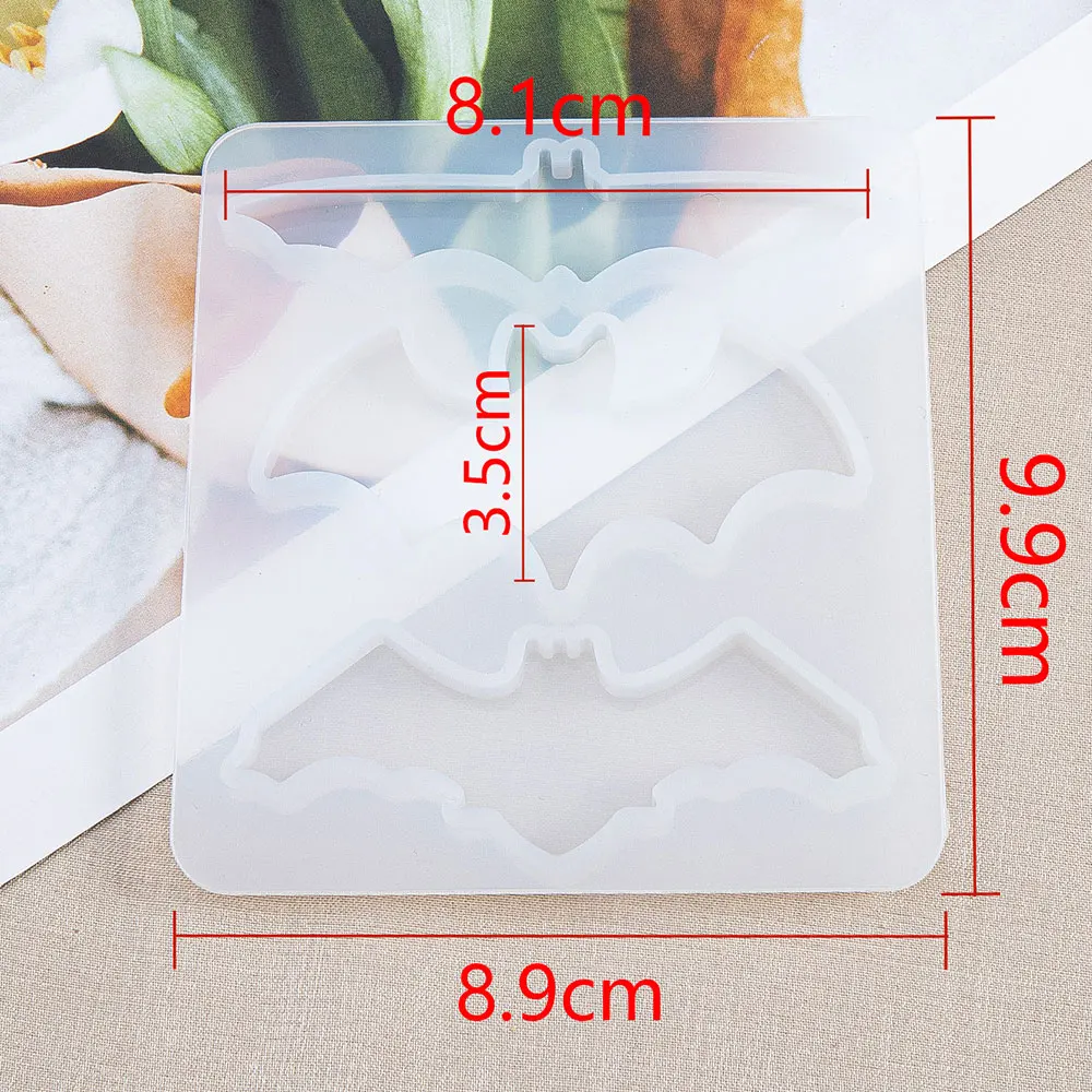 1PC Halloween Bat Silicone Mold Epoxy Resin Mold for DIY Jewelry Making Cake Decoration Baking Mold
