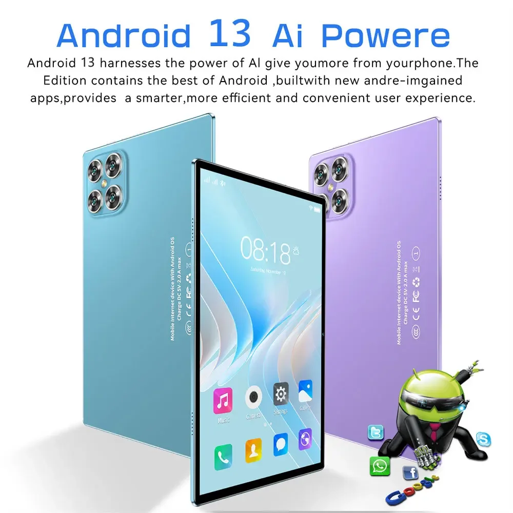 أجهزة لوحية جديدة 7 Pro أصلية مقاس 11 بوصة تعمل بنظام أندرويد 13 علامة تبويب رخيصة 5G بشريحتين 10000 مللي أمبير في الساعة للأطفال مع لوحة مفاتيح للكمبيوتر المحمول #4