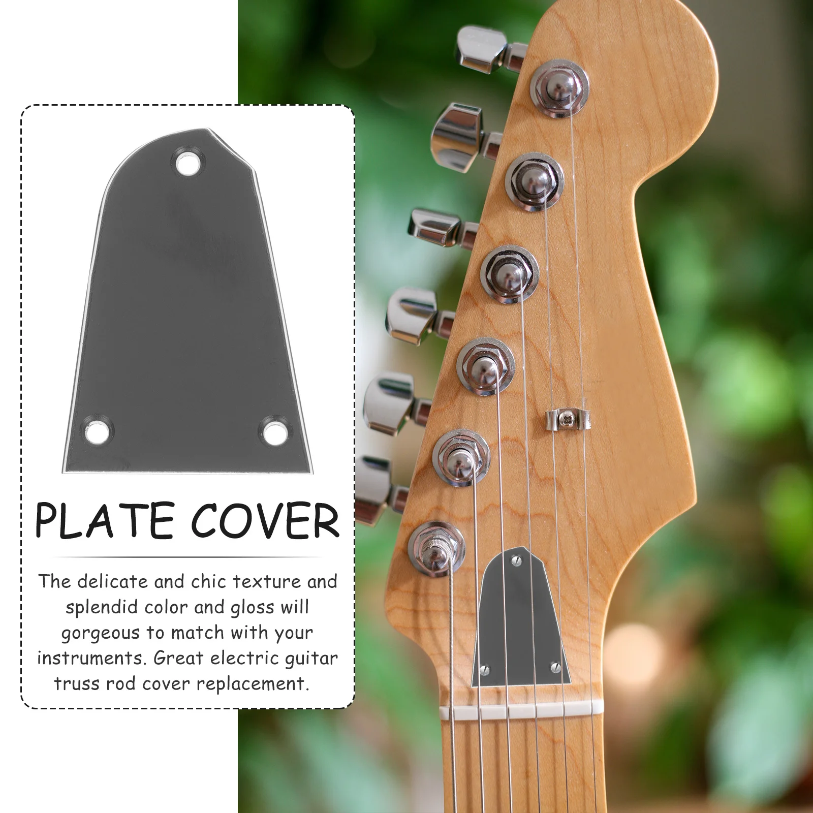 

4pcs Truss Rod Covers Premium Plastic Durable Lightweight Replacement For Electric Guitar Bass Truss Rod Covers Guitar