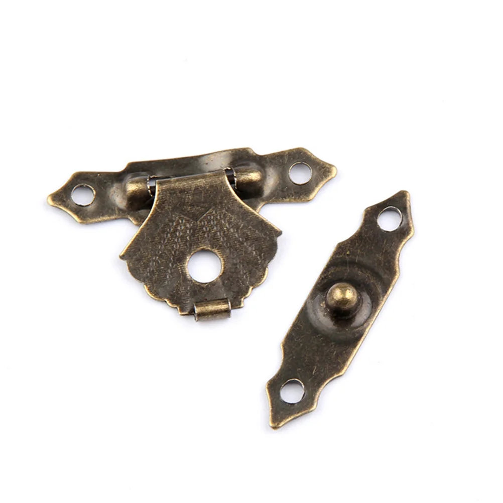 

25 set Shell Shaped Box Clasp Heavy Duty Iron Durable Lock Buckle For Jewelry Gift Case Cabinet Furniture Accessory Vintage Hook