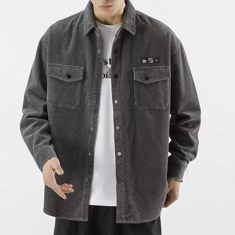 

Вельветовые мужские свободные повседневные брюки Long Sve irt, весенне-осенние модные брендовые мужские повседневные туфли большого размера