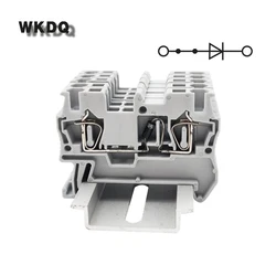 Diode Spring Terminal Block 2.5mm² Wire 10Pcs 1N4007 1A/1200V ST 2.5/STTB 2.5-DT ST2.5-TW/QU-DT DIN Rail Connector