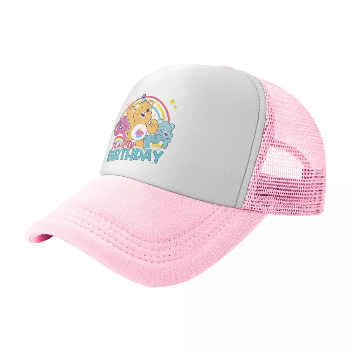 Care Bears Birthday Bear Rainbow Sparkles Baseball Cap Unisex Vintage Sun Hat Dad Hat Adjustable Polyester Racing Cap Summer Cap