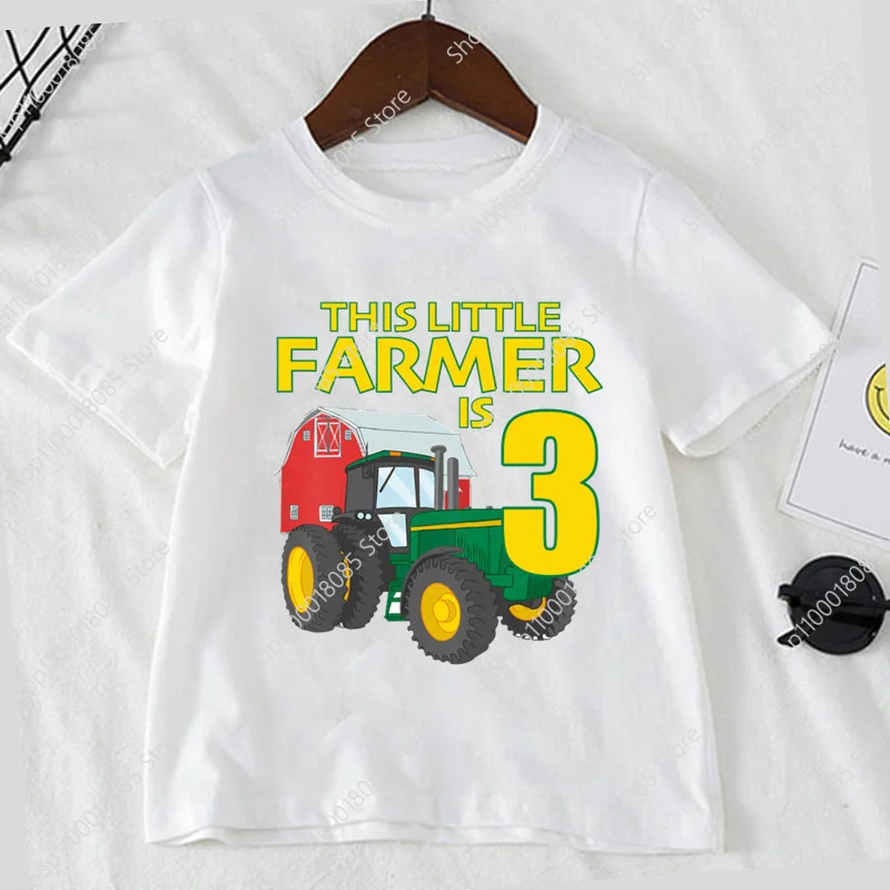 

Крутая трикотажная Детская футболка с изображением грузовика для маленьких мальчиков и девочек на день рождения