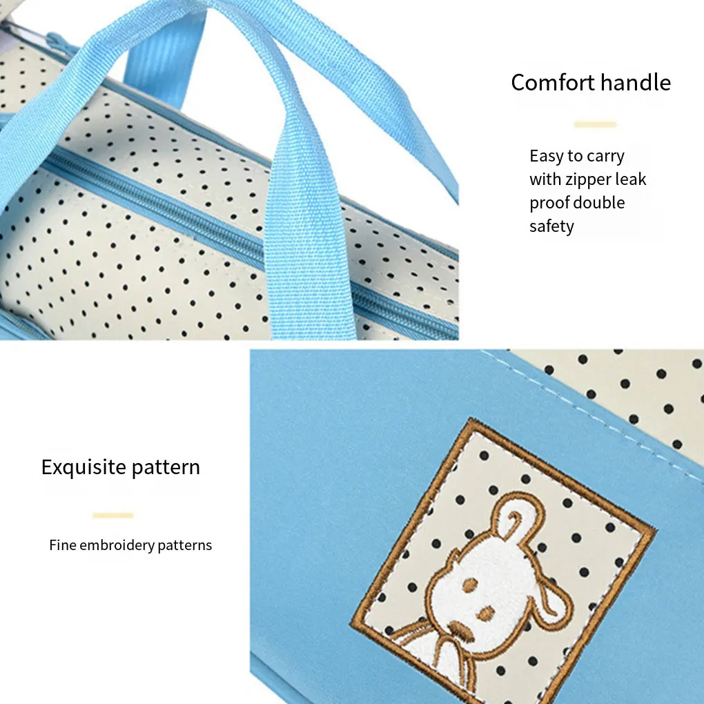 Carrinho de múmia prático de poliéster, carrinho de fraldas durável, leve, multifuncional, elegante, azul escuro